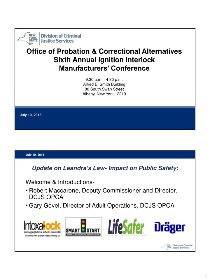 office of probation correctional alternatives sixth