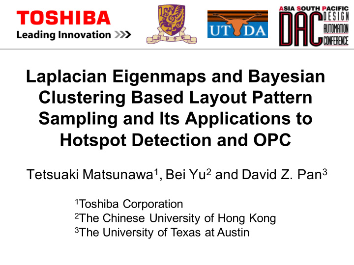 laplacian eigenmaps and bayesian clustering based layout