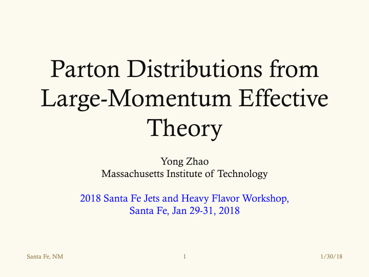 parton distributions from large momentum effective theory