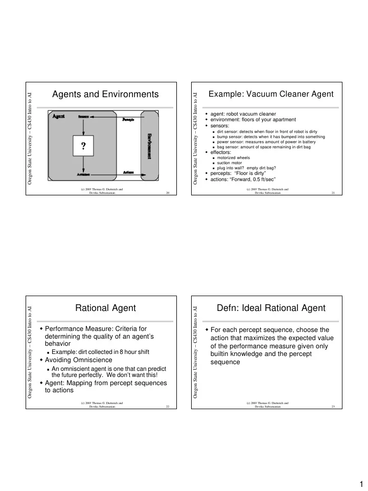 agents and environments
