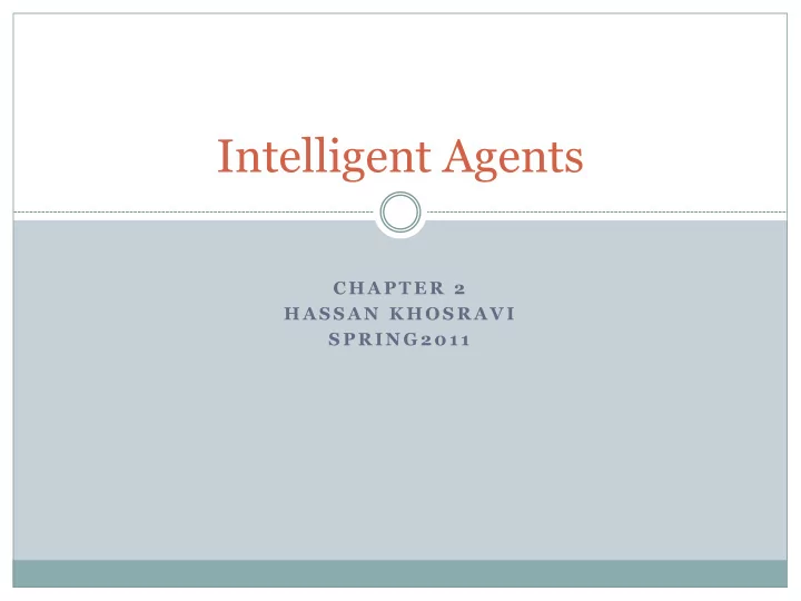 intelligent agents