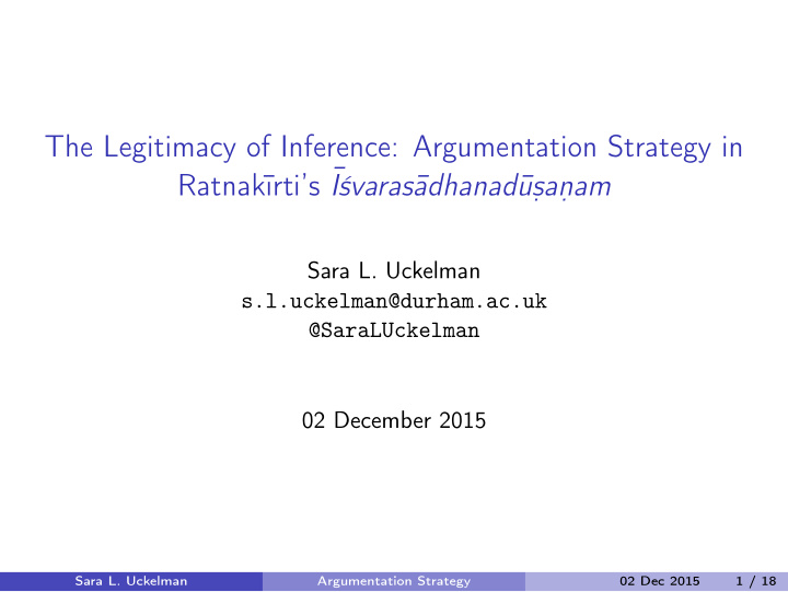 the legitimacy of inference argumentation strategy in rti