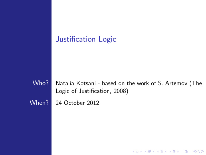 justification logic