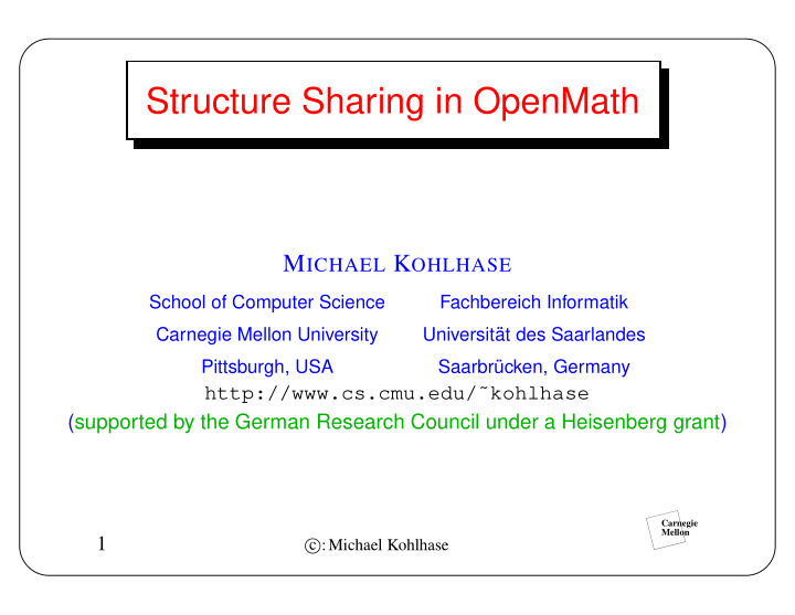 structure sharing in openmath