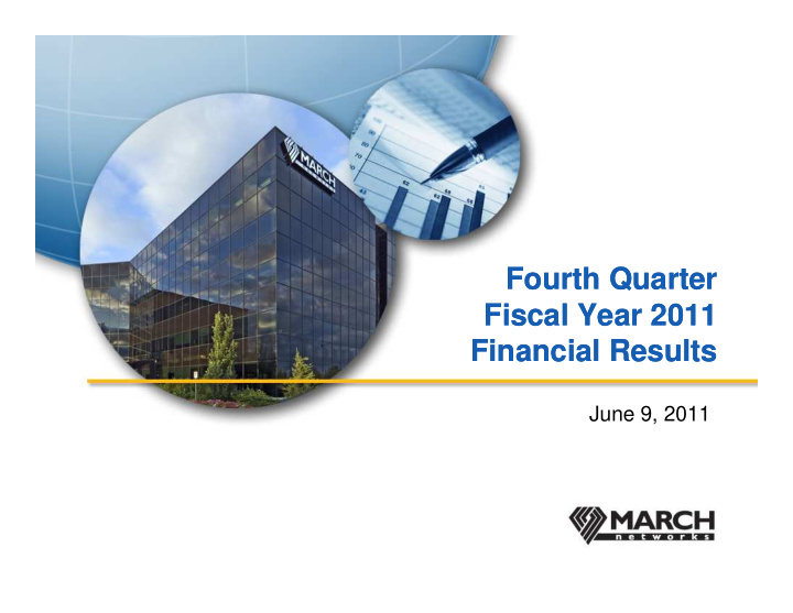 fourth quarter fourth quarter fiscal year 2011 fiscal