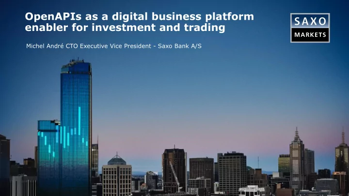 openapis as a digital business platform enabler for