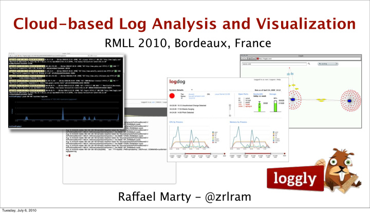cloud based log analysis and visualization