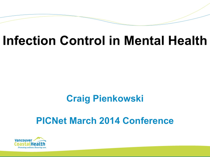 infection control in mental health