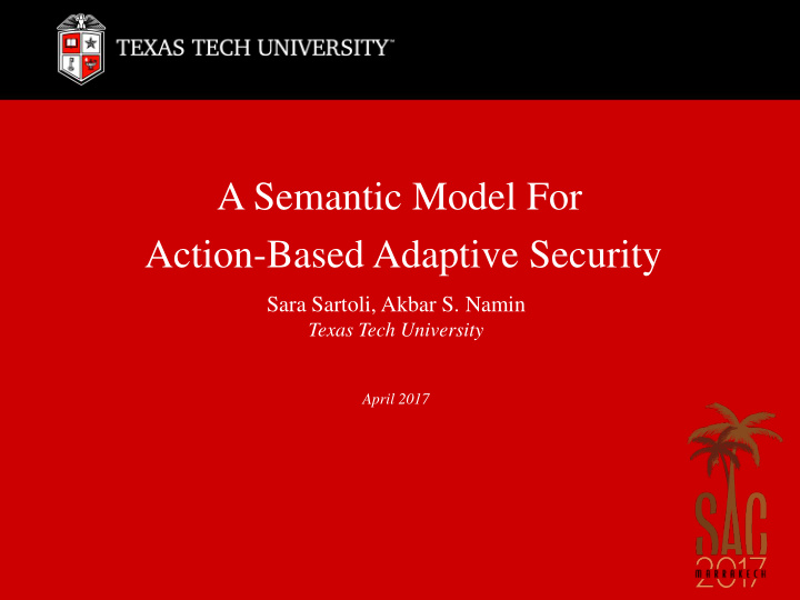 a semantic model for