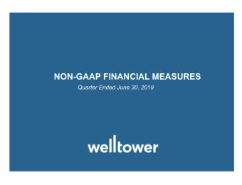 NON-GAAP FINANCIAL MEASURES  Quarter Ended June 30, 2019  1  NON-GAAP FINANCIAL MEASURES  We