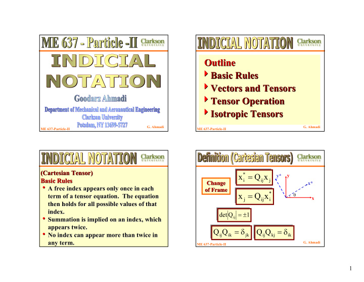 outline outline 4 basic rules 4 basic rules 4 vectors and