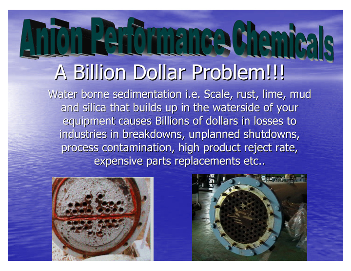 a billion dollar problem a billion dollar problem