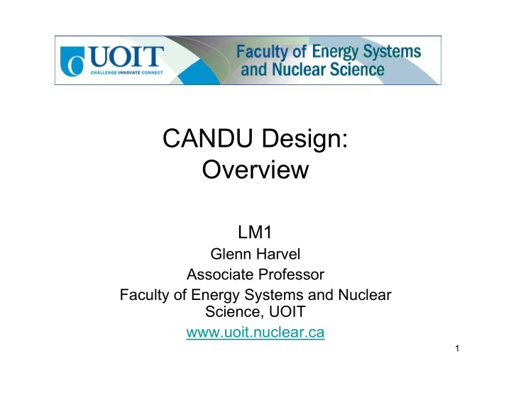 candu design overview