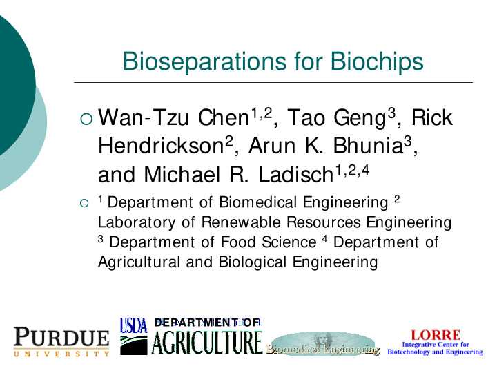 bioseparations for biochips