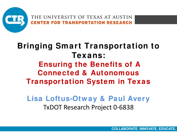 bringing smart transportation to texans