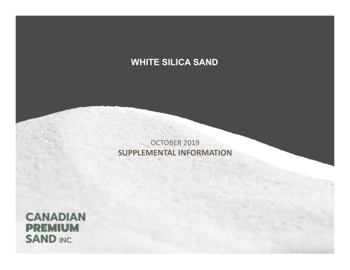 white silica sand