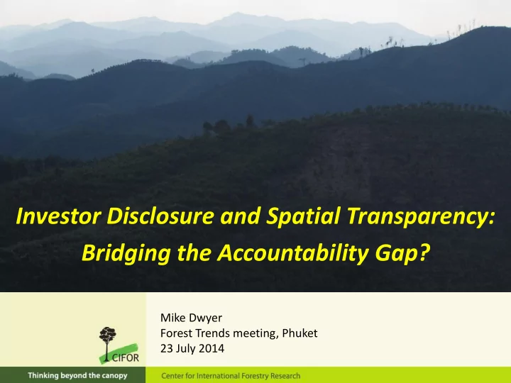 bridging the accountability gap