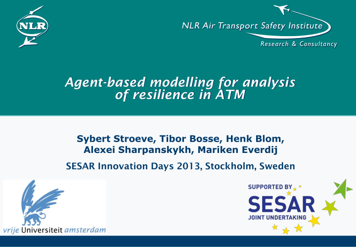 agent based modelling for analysis