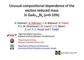 Unusual compositional dependence of the Unusual compositional dependence of the exciton reduced