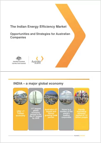 The Indian Energy Efficiency Market  gy  y  Opportunities and Strategies for Australian  Companies