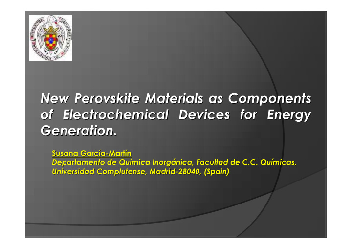 new perovskite perovskite materials materials as as