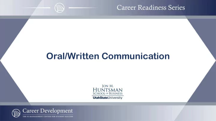 oral written communication from job descriptions
