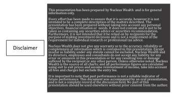 Disclaimer  completeness of information which is contained in this presentation. Except  insofar as