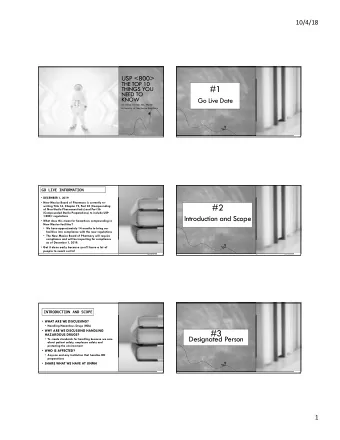 #1  THINGS YOU  NEED TO  KNOW  Go Live Date  Christina Coleman Kim, PharmD  University of New