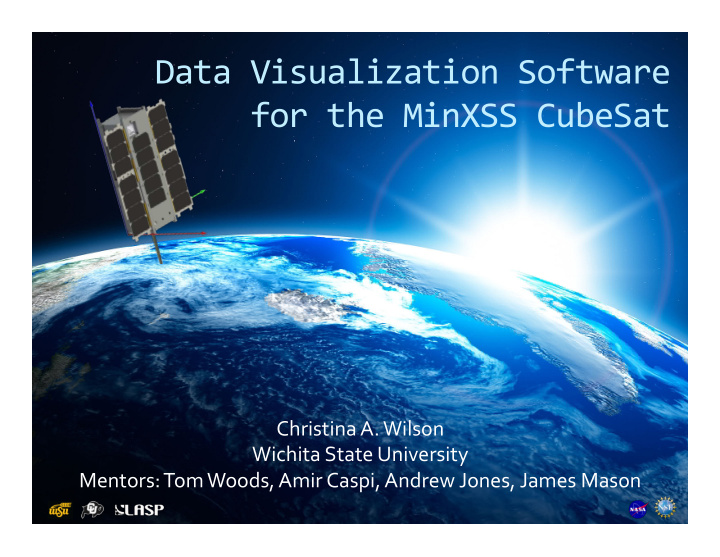 data visualization software for the minxss cubesat