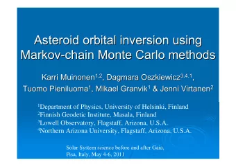 Asteroid orbital inversion using  Asteroid orbital inversion using  Markov-chain Monte Carlo