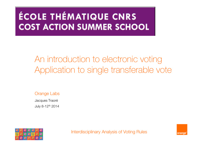 an introduction to electronic voting application to