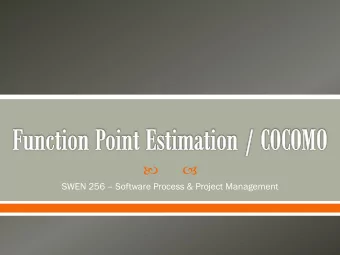 SWEN 256  Software Process &amp; Project Management  1. Count # of business functions