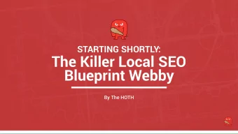 The Killer Local SEO  Blueprint Webby  By The HOTH  Who Is This For?   Local business or have