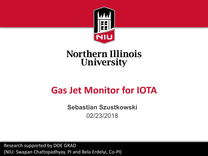 gas jet monitor for iota