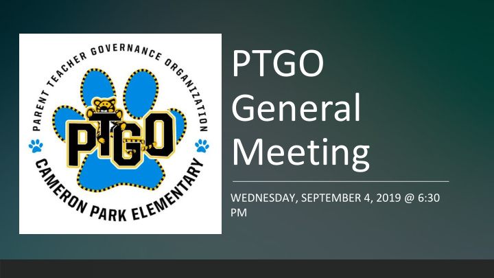 ptgo general meeting