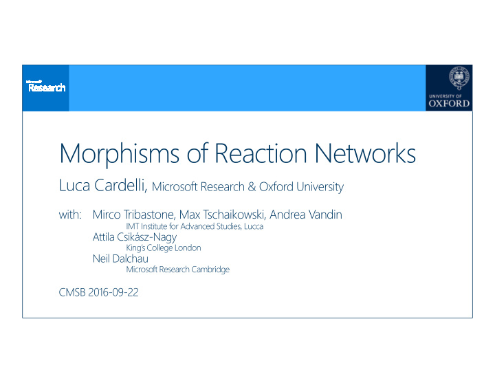morphisms of reaction networks
