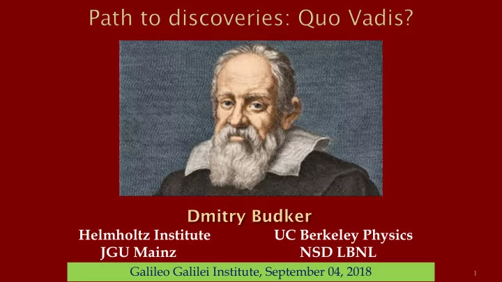 helmholtz institute uc berkeley physics jgu mainz nsd lbnl