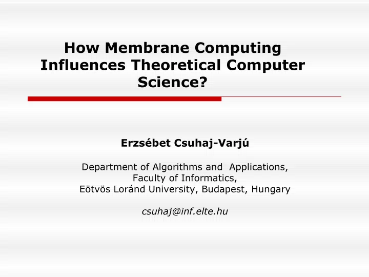 influences theoretical computer