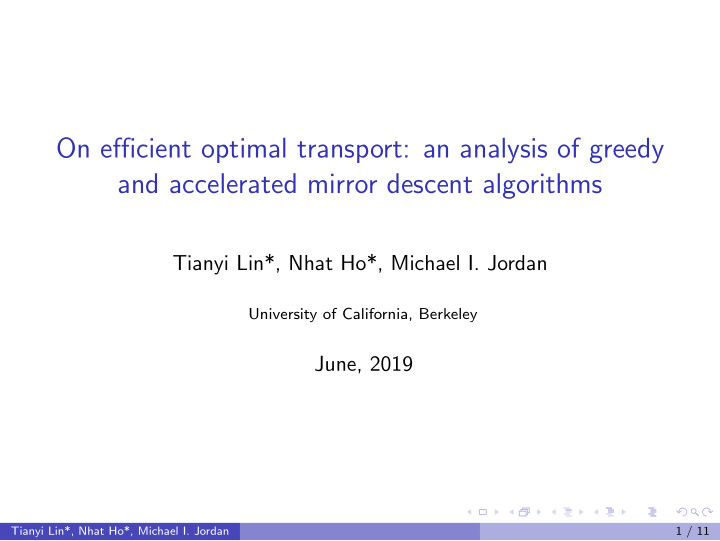 on efficient optimal transport an analysis of greedy and
