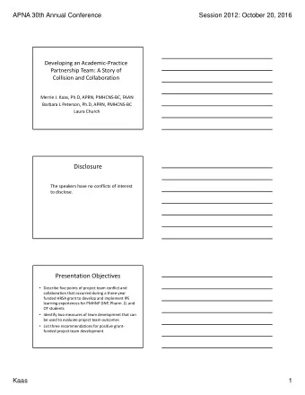 Disclosure The speakers have no conflicts of interest to disclose. Presentation Objectives