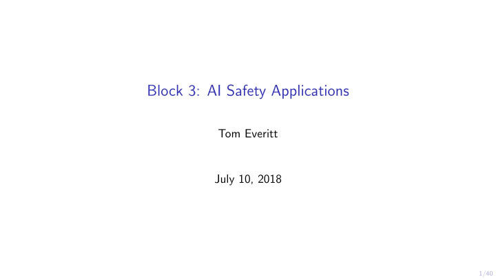 block 3 ai safety applications
