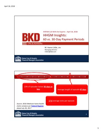 HHGM Insights: 60 vs . 30-Day Payment Periods  CPAs &amp; ADVISORS M. Aaron Little, CPA  Managing