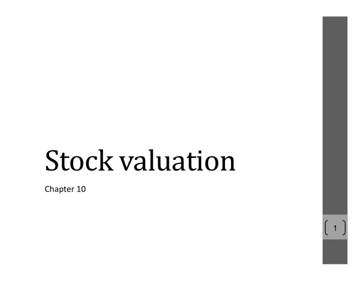 stock valuation