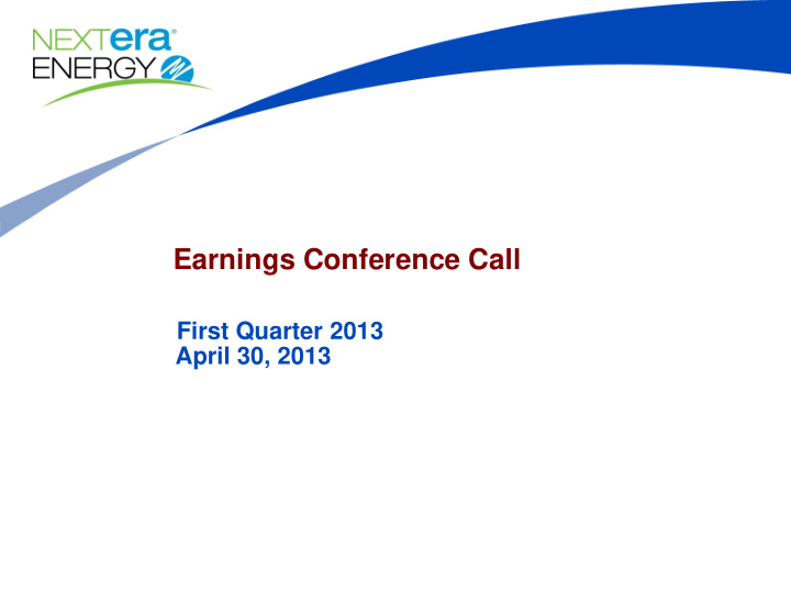 earnings conference call