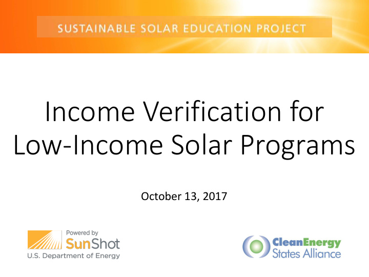 low income solar programs