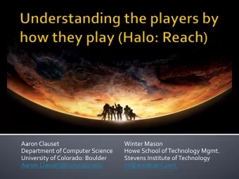 Aaron  Clauset    Winter  Mason    Department  of  Computer  Science
