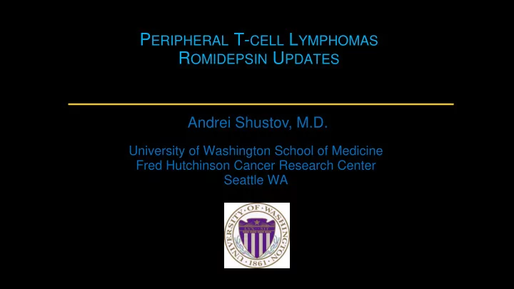 r omidepsin in r elapsed r efractory ptcl