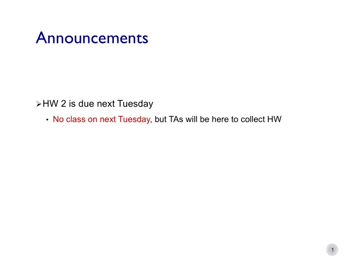 announcements