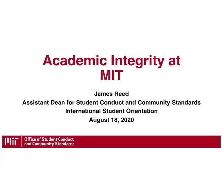 academic integrity at mit