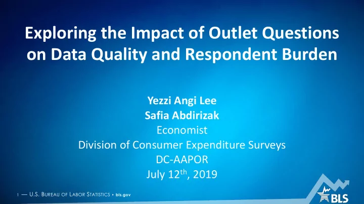 exploring the impact of outlet questions